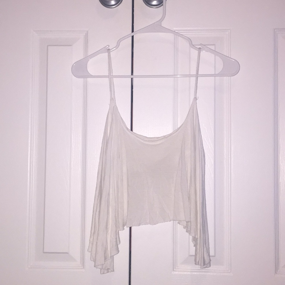 Flows white crop top tank top